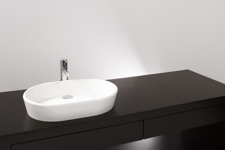 Vessel Sink, white finish, medium oval, eco friendly.