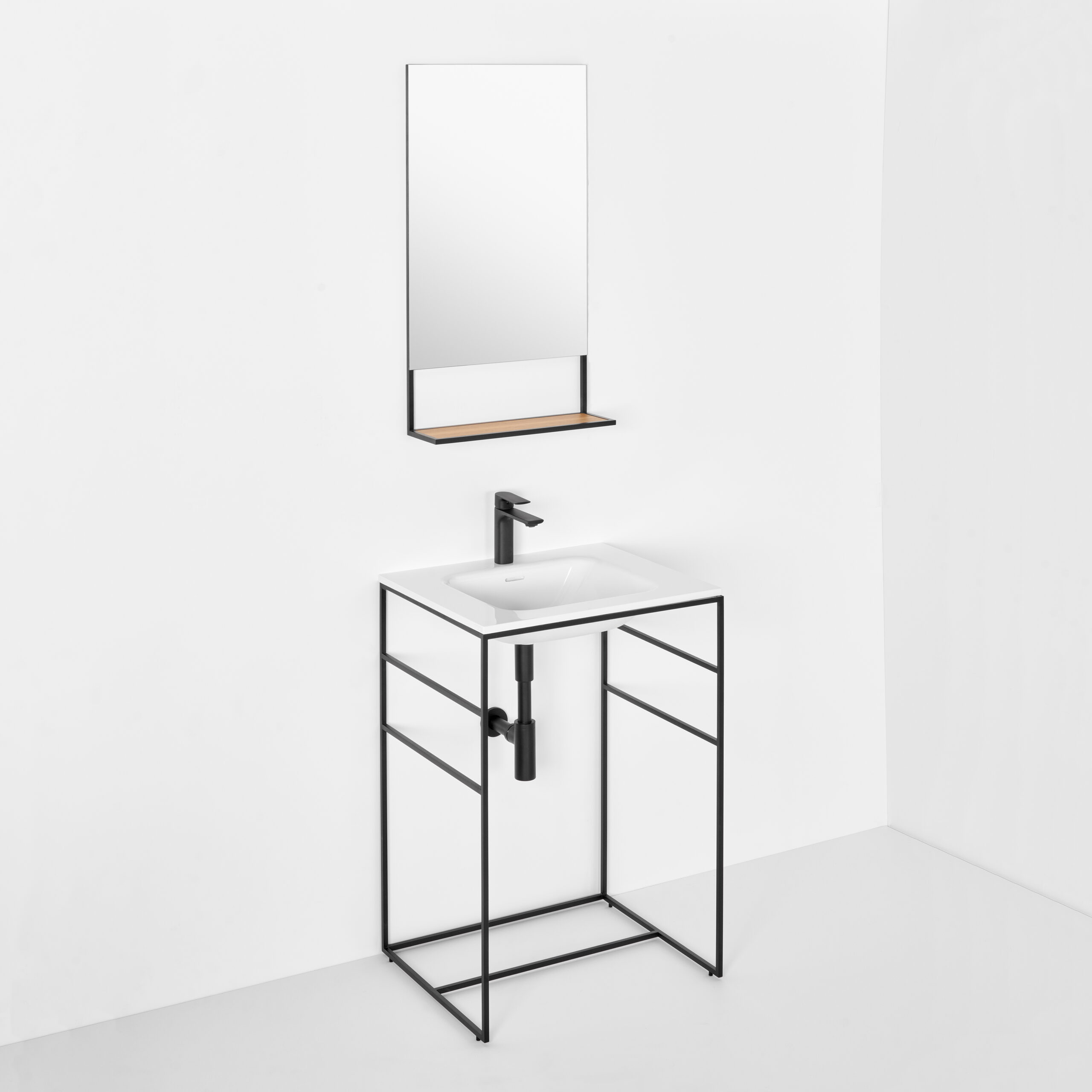 OTL-137_2 Single sink consoleĀ design steel frame