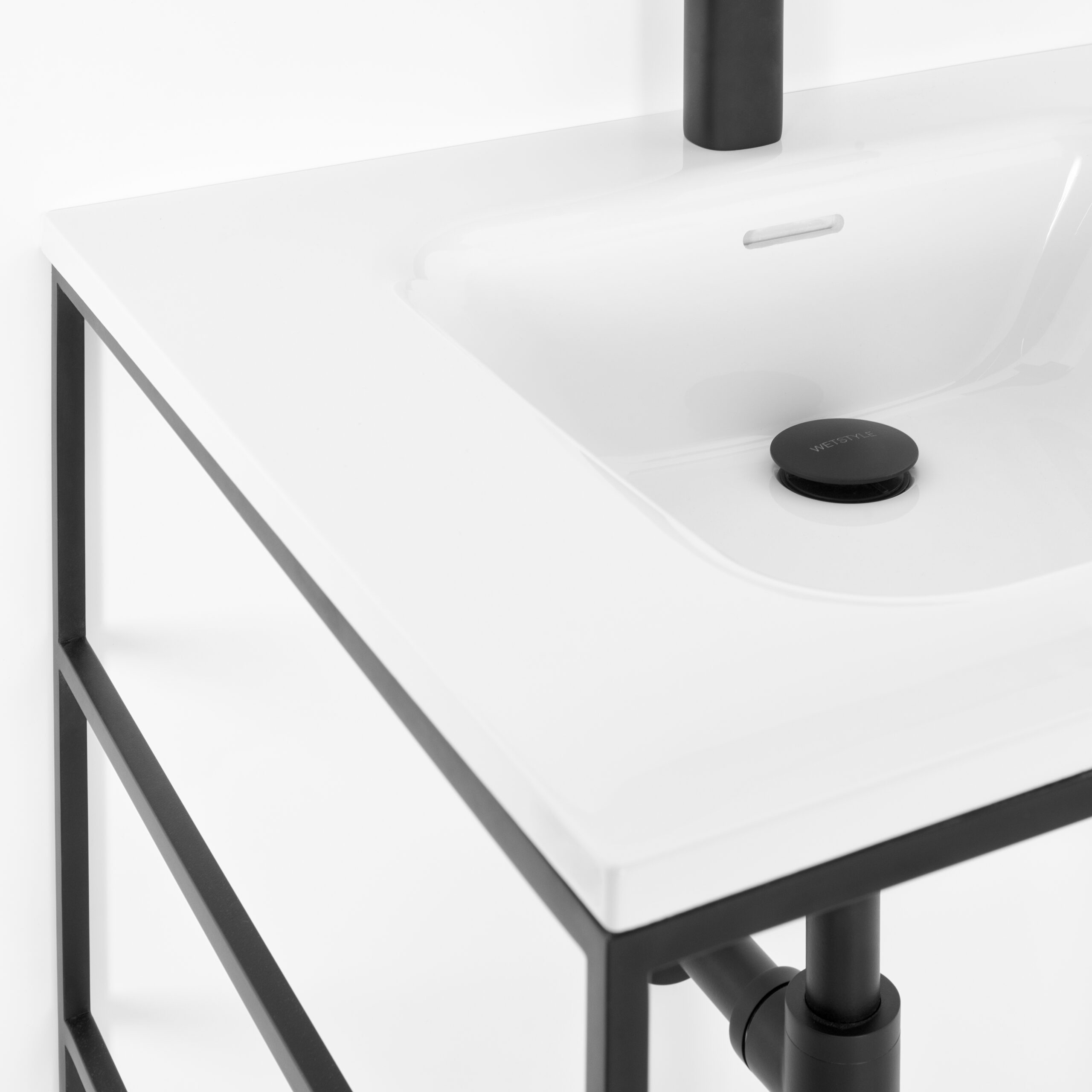 OTL-137_4 Single sink consoleĀ design steel frame