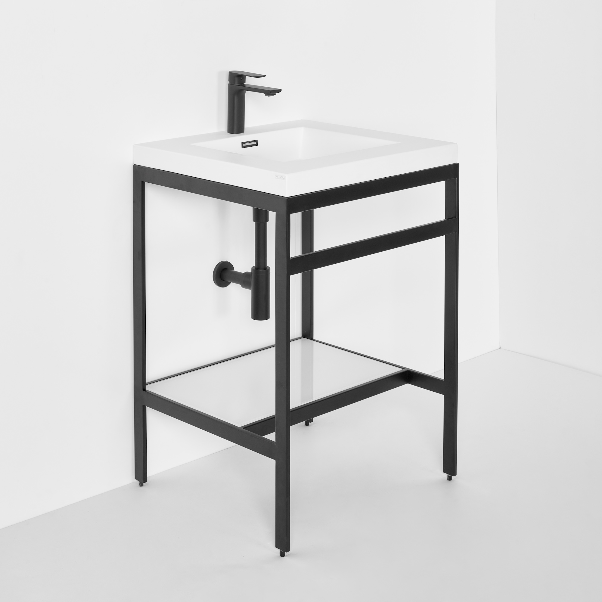 Single sink console final design steel frame