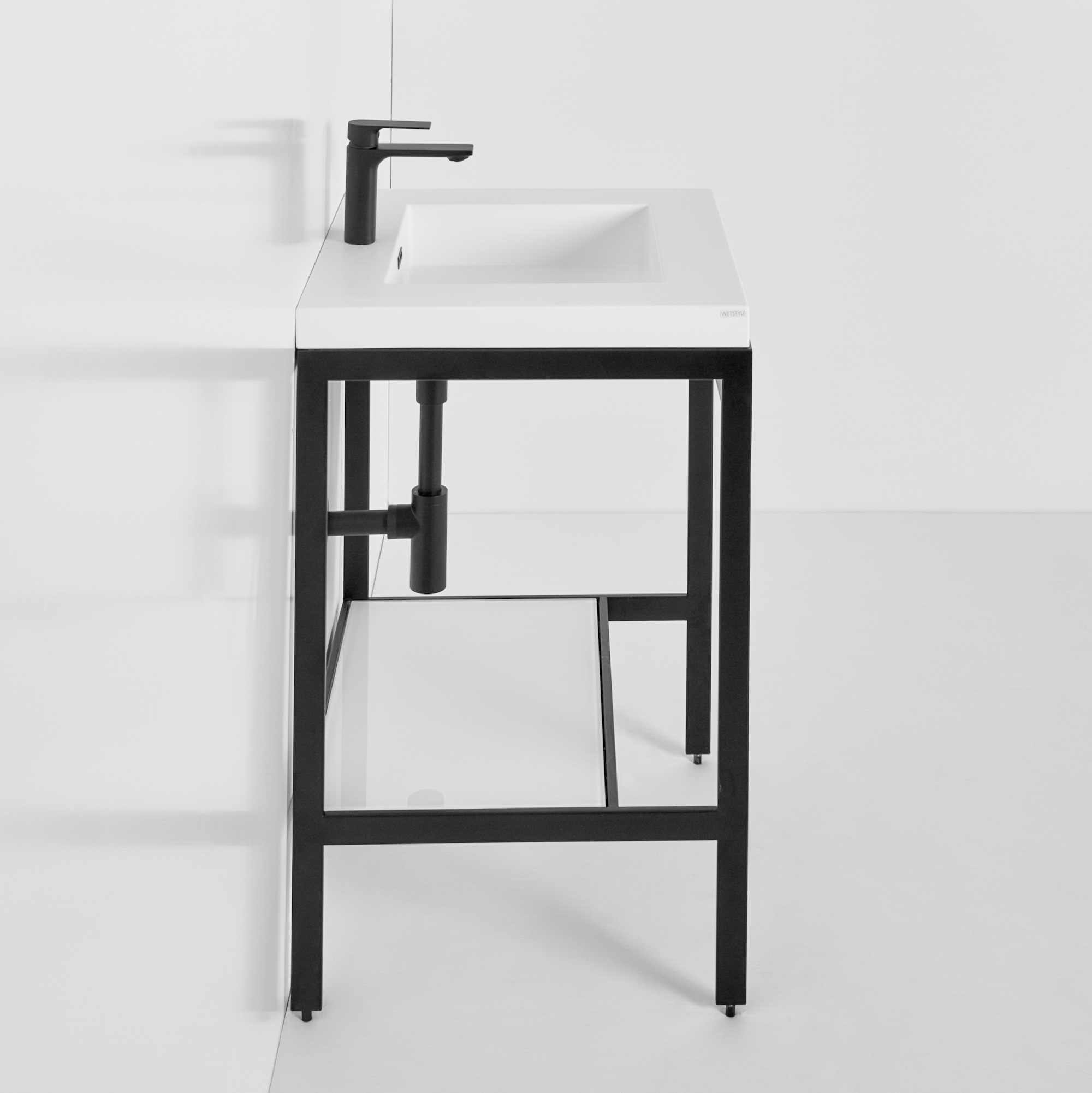 Single sink console final design steel frame