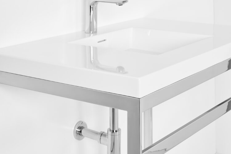 Single sink console final design steel frame