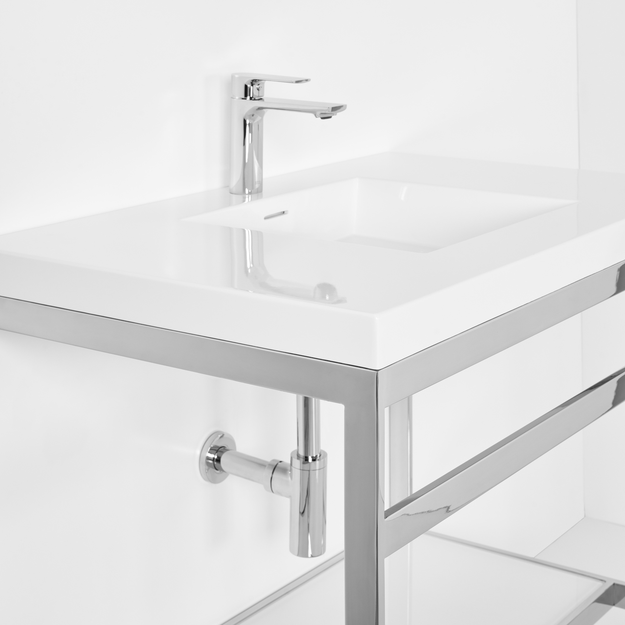 Single sink console final design steel frame