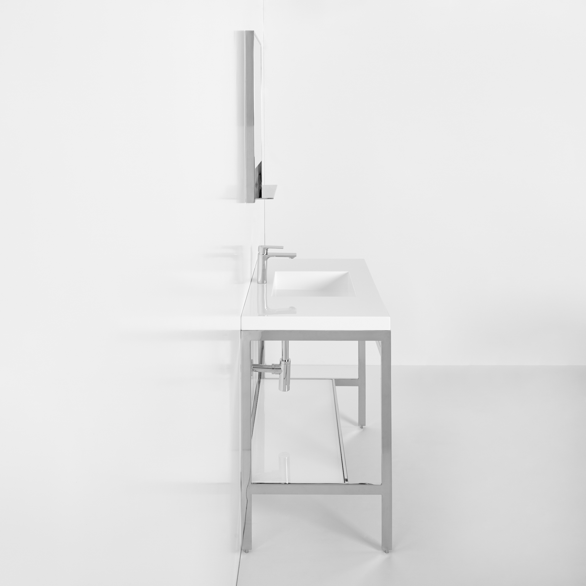 Single sink console final design steel frame