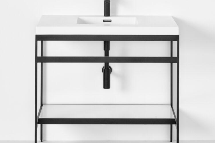 Single sink console final design steel frame