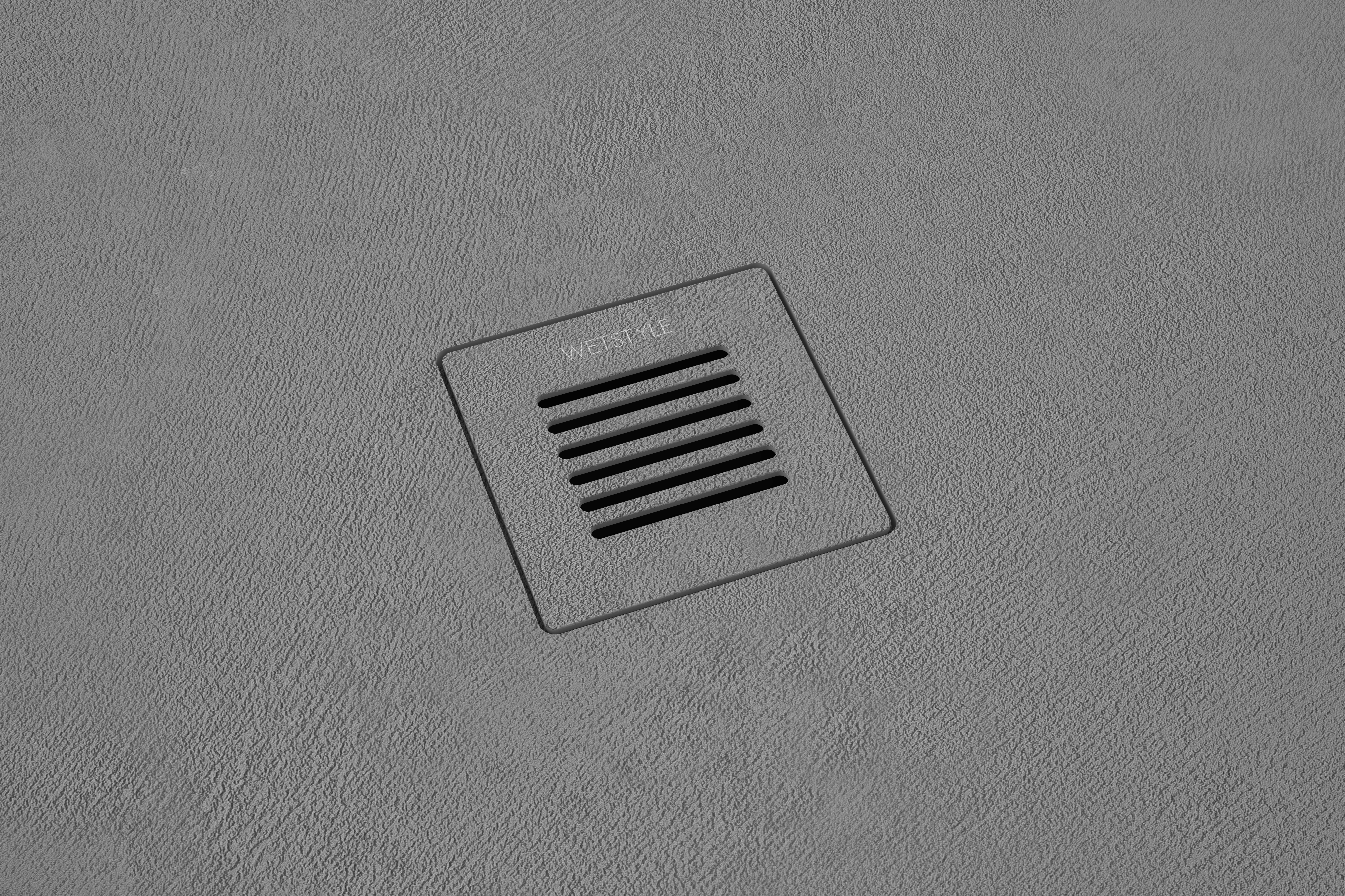 Shower bases in concrete gray, eco friendly, non slip